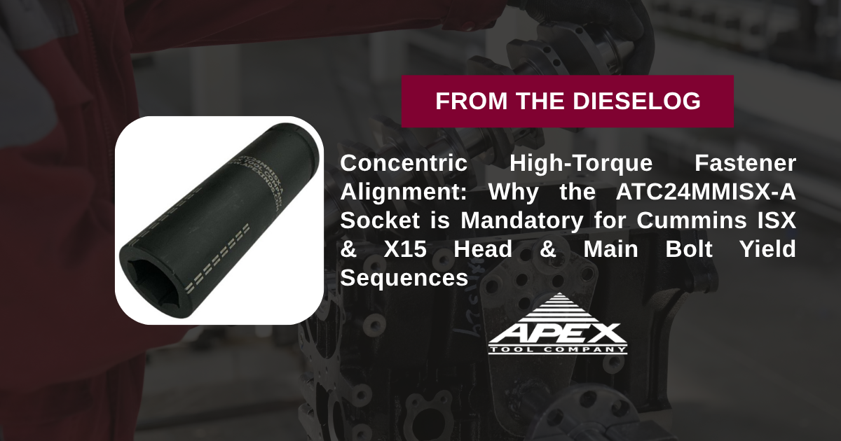 ATC24MMISX-A Heavy Duty Head Mainbolt Socket for Cummins ISX 3165161 Main View